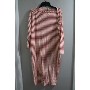 FREE PEOPLE Free Est Maxi Dress XS Striped Red White Long Sleeve Casual Everyday